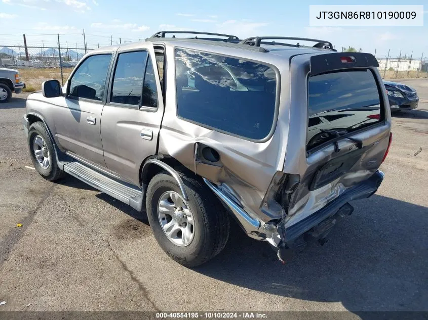 2001 Toyota 4Runner Sr5 V6 VIN: JT3GN86R810190009 Lot: 40554195