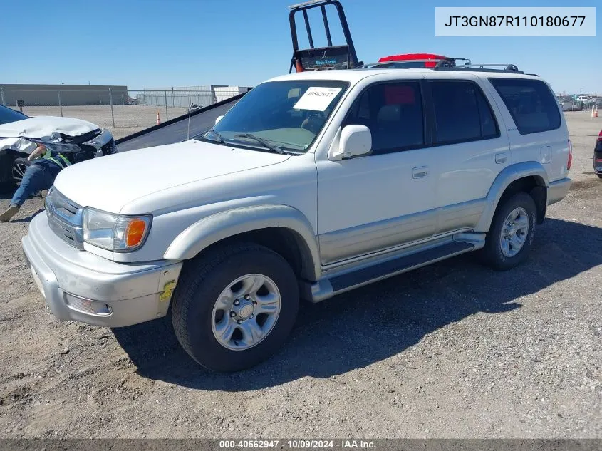 2001 Toyota 4Runner Limited V6 VIN: JT3GN87R110180677 Lot: 40562947