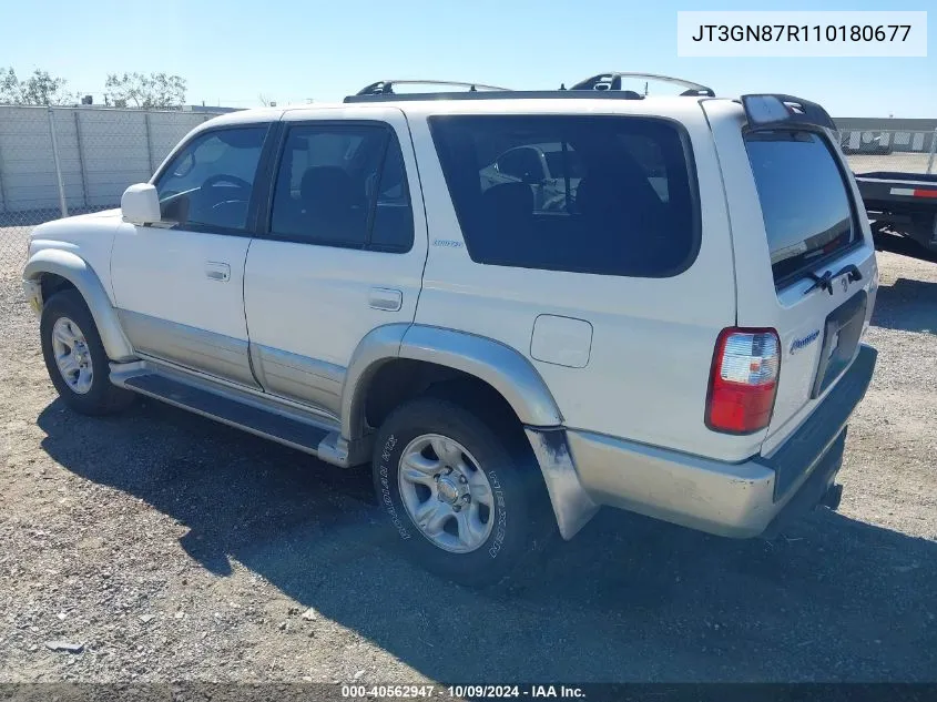 2001 Toyota 4Runner Limited V6 VIN: JT3GN87R110180677 Lot: 40562947