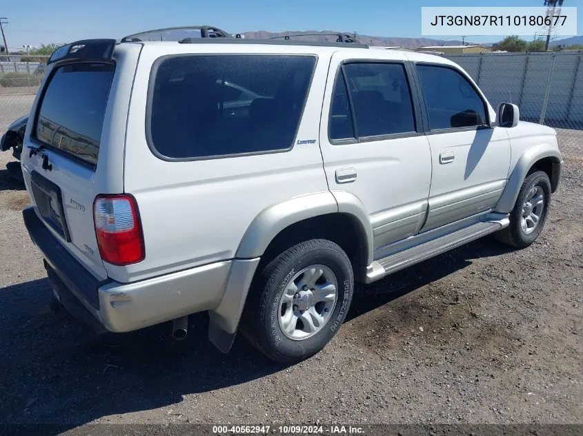 2001 Toyota 4Runner Limited V6 VIN: JT3GN87R110180677 Lot: 40562947