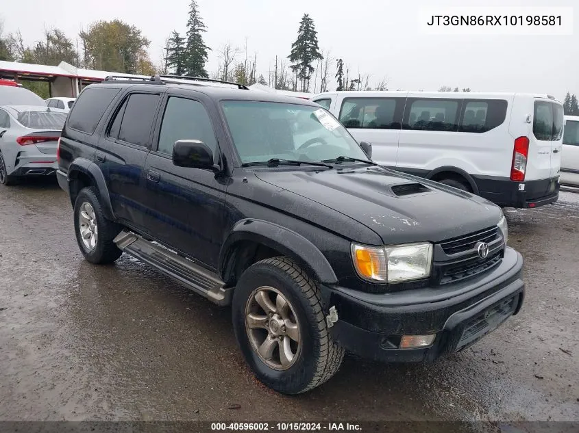 2001 Toyota 4Runner Sr5 V6 VIN: JT3GN86RX10198581 Lot: 40596002