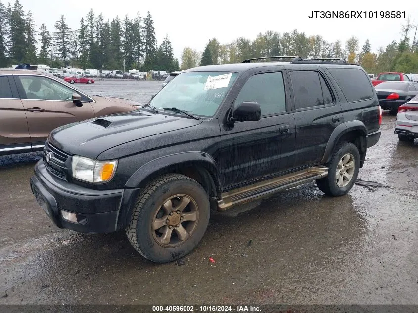 2001 Toyota 4Runner Sr5 V6 VIN: JT3GN86RX10198581 Lot: 40596002