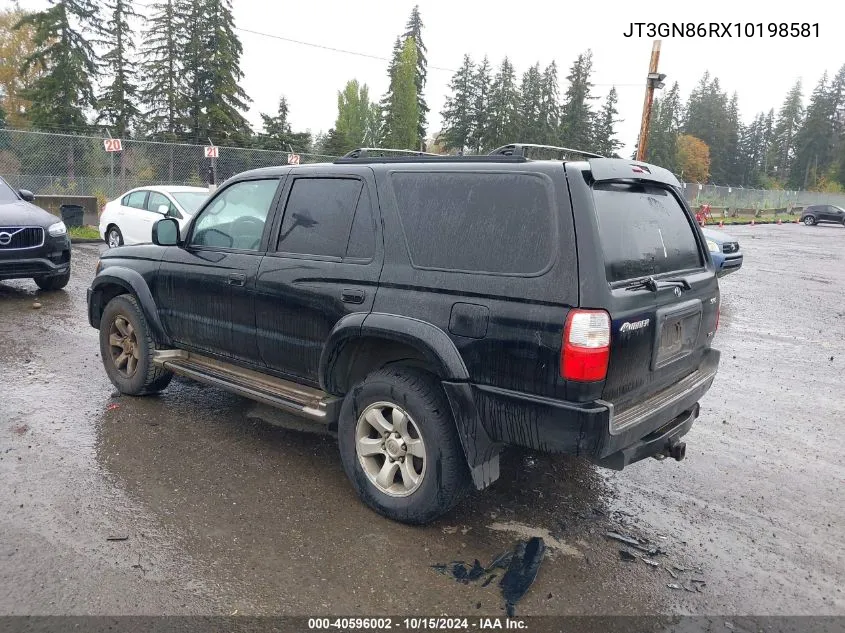 2001 Toyota 4Runner Sr5 V6 VIN: JT3GN86RX10198581 Lot: 40596002