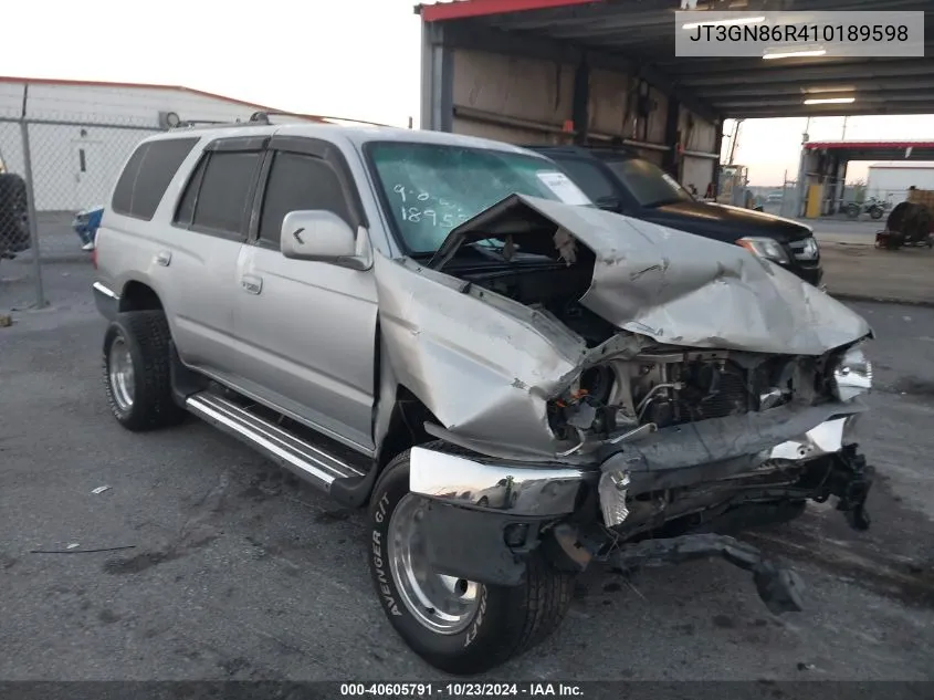 2001 Toyota 4Runner Sr5 V6 VIN: JT3GN86R410189598 Lot: 40605791