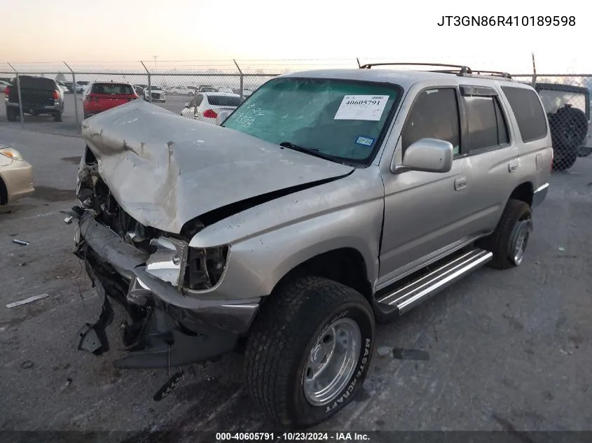 2001 Toyota 4Runner Sr5 V6 VIN: JT3GN86R410189598 Lot: 40605791