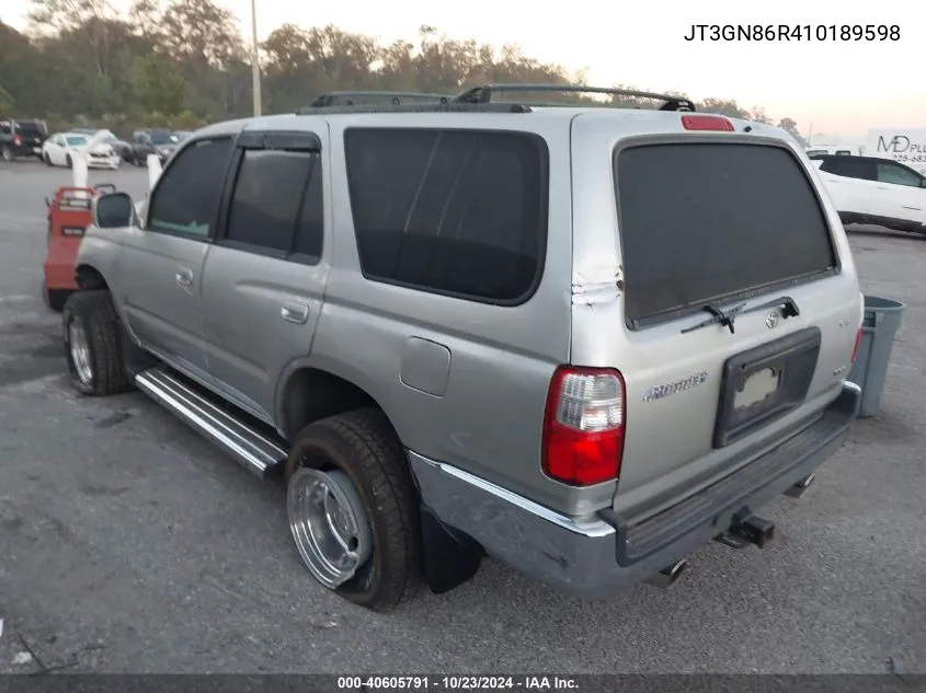 2001 Toyota 4Runner Sr5 V6 VIN: JT3GN86R410189598 Lot: 40605791