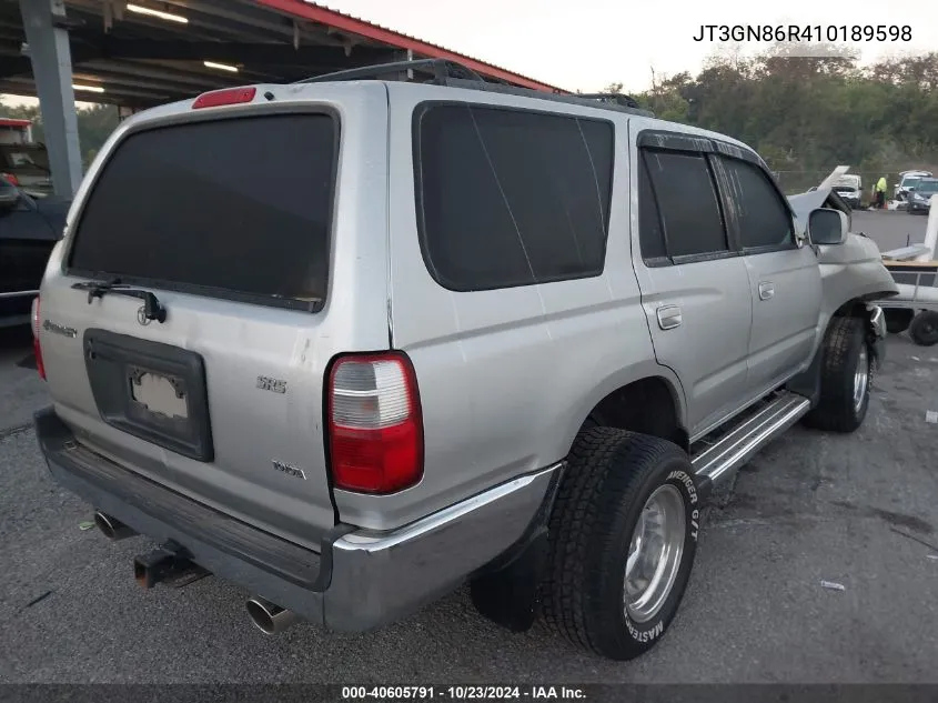 2001 Toyota 4Runner Sr5 V6 VIN: JT3GN86R410189598 Lot: 40605791