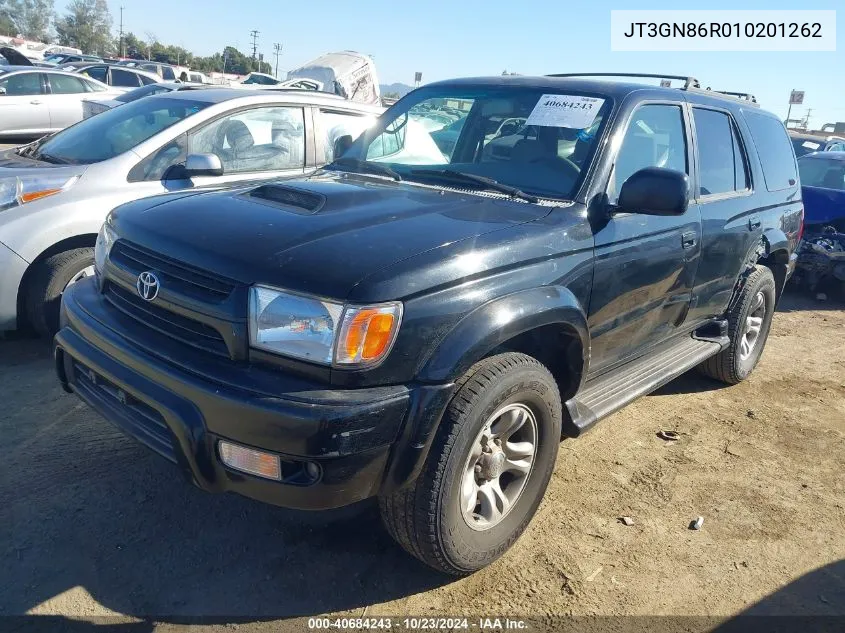 2001 Toyota 4Runner Sr5 V6 VIN: JT3GN86R010201262 Lot: 40684243