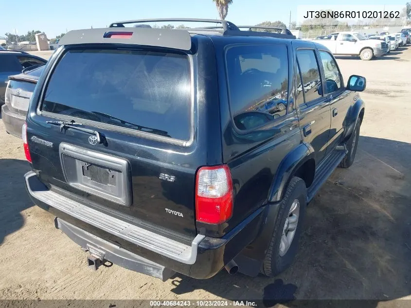 2001 Toyota 4Runner Sr5 V6 VIN: JT3GN86R010201262 Lot: 40684243