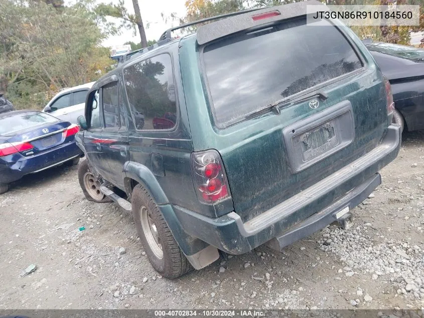 2001 Toyota 4Runner Sr5 V6 VIN: JT3GN86R910184560 Lot: 40702834