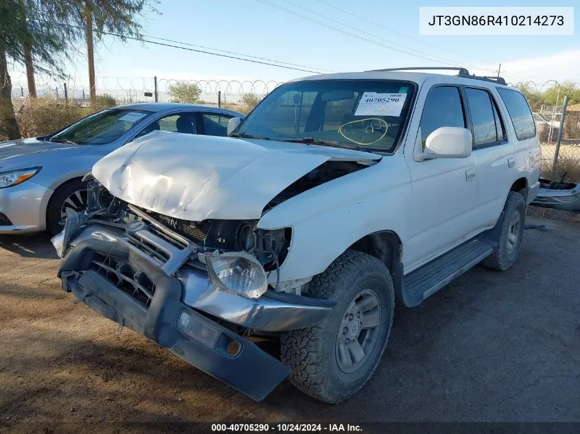 2001 Toyota 4Runner Sr5 V6 VIN: JT3GN86R410214273 Lot: 40705290