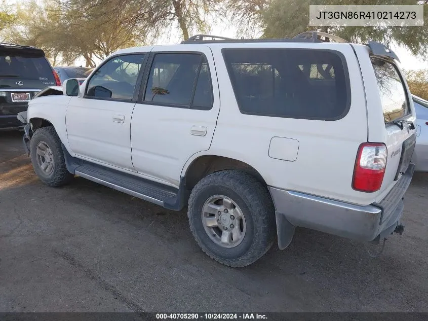 2001 Toyota 4Runner Sr5 V6 VIN: JT3GN86R410214273 Lot: 40705290