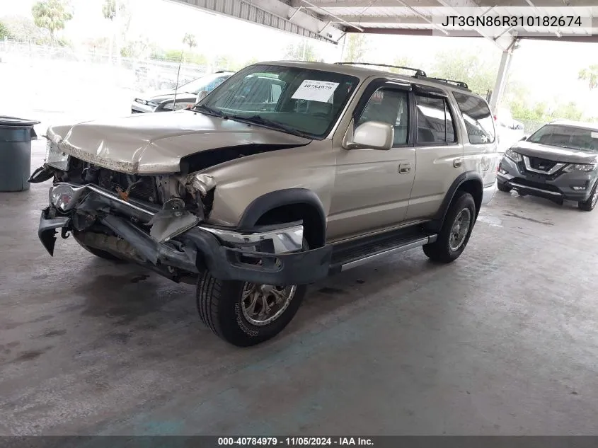 2001 Toyota 4Runner Sr5 V6 VIN: JT3GN86R310182674 Lot: 40784979