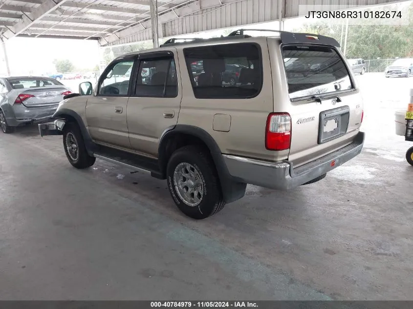 2001 Toyota 4Runner Sr5 V6 VIN: JT3GN86R310182674 Lot: 40784979