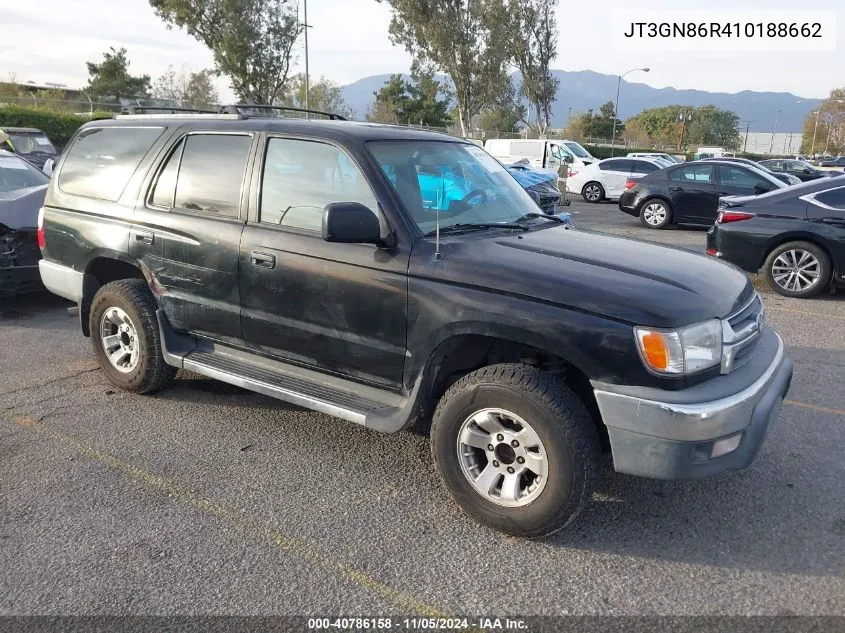 2001 Toyota 4Runner Sr5 V6 VIN: JT3GN86R410188662 Lot: 40786158