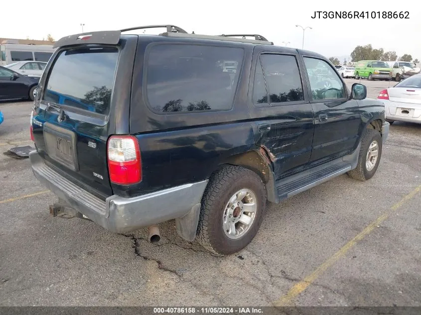 2001 Toyota 4Runner Sr5 V6 VIN: JT3GN86R410188662 Lot: 40786158