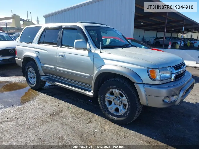 2001 Toyota 4Runner Limited V6 VIN: JT3HN87R819044918 Lot: 40828125