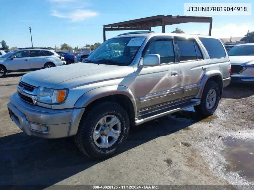 2001 Toyota 4Runner Limited V6 VIN: JT3HN87R819044918 Lot: 40828125