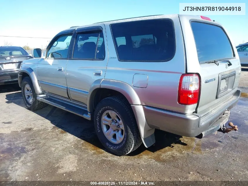 2001 Toyota 4Runner Limited V6 VIN: JT3HN87R819044918 Lot: 40828125