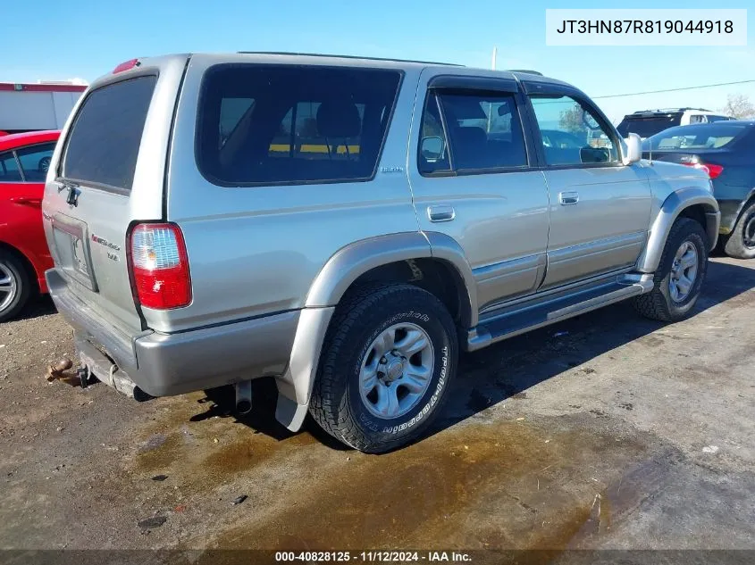 2001 Toyota 4Runner Limited V6 VIN: JT3HN87R819044918 Lot: 40828125