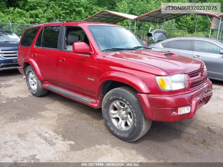 2002 Toyota 4Runner Sr5 V6 VIN: JT3GN86R320237075 Lot: 39379869