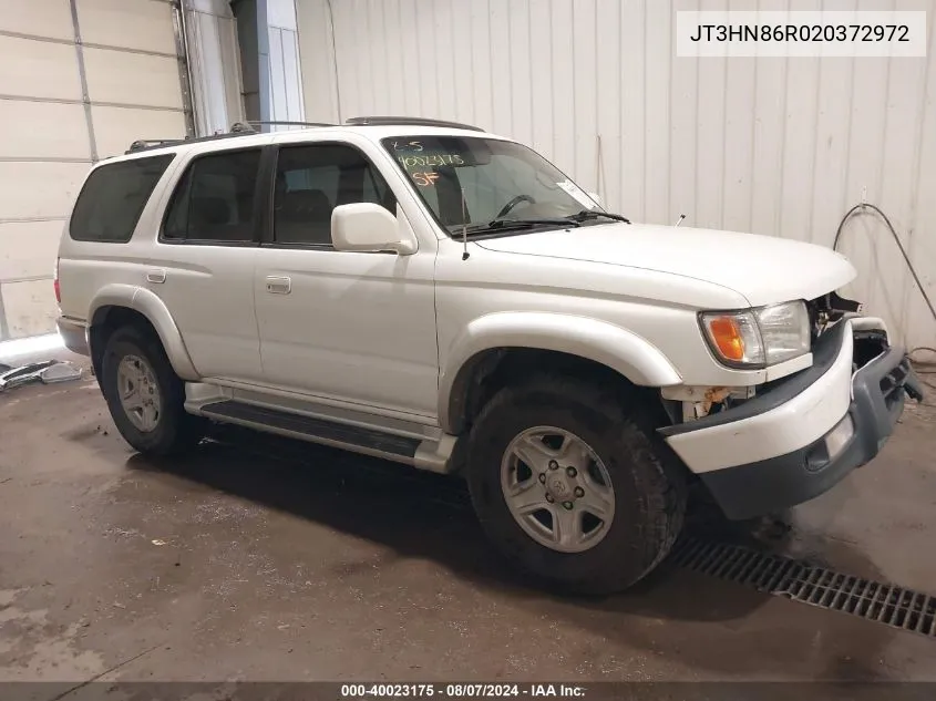 2002 Toyota 4Runner Sr5 V6 VIN: JT3HN86R020372972 Lot: 40023175