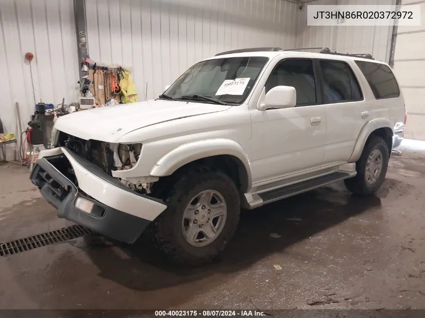 2002 Toyota 4Runner Sr5 V6 VIN: JT3HN86R020372972 Lot: 40023175