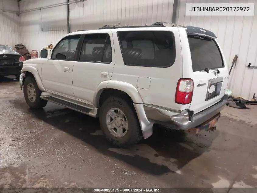 2002 Toyota 4Runner Sr5 V6 VIN: JT3HN86R020372972 Lot: 40023175