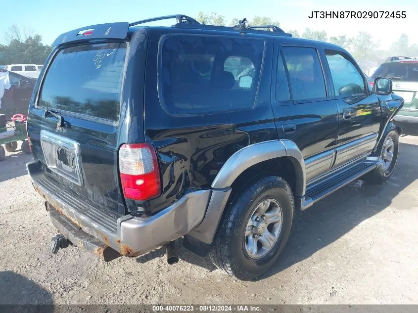 2002 Toyota 4Runner Limited V6 VIN: JT3HN87R029072455 Lot: 40076223