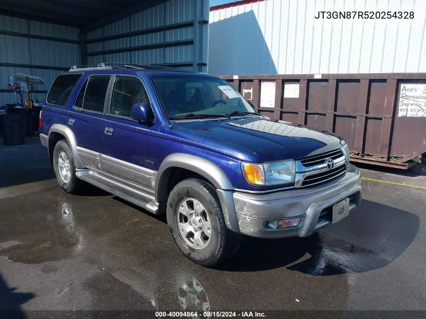 2002 Toyota 4Runner Limited V6 VIN: JT3GN87R520254328 Lot: 40094864