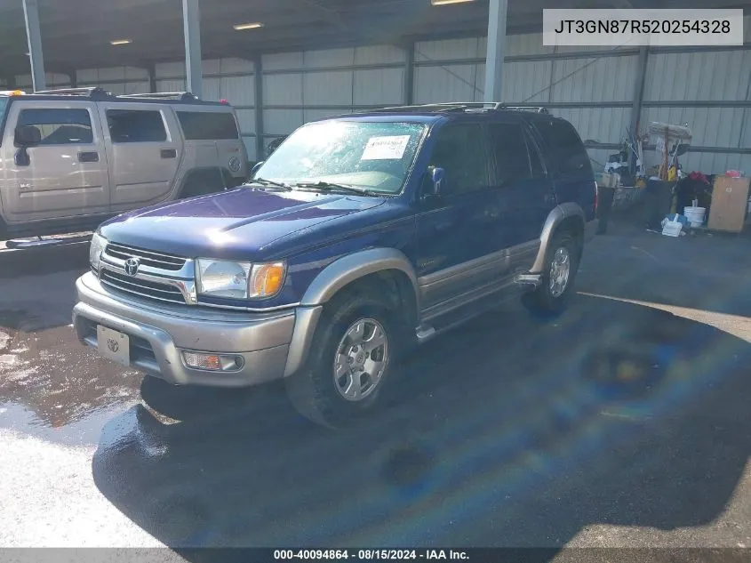 2002 Toyota 4Runner Limited V6 VIN: JT3GN87R520254328 Lot: 40094864