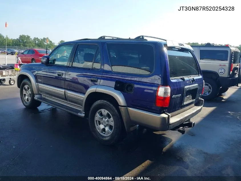 2002 Toyota 4Runner Limited V6 VIN: JT3GN87R520254328 Lot: 40094864