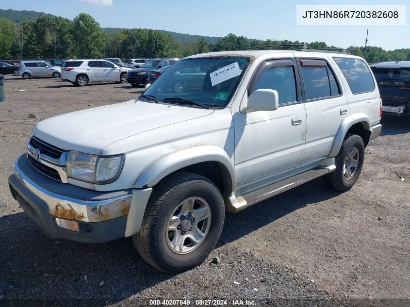 2002 Toyota 4Runner Sr5 V6 VIN: JT3HN86R720382608 Lot: 40207849