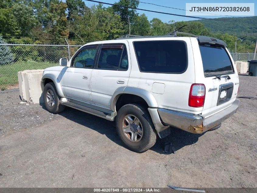 2002 Toyota 4Runner Sr5 V6 VIN: JT3HN86R720382608 Lot: 40207849