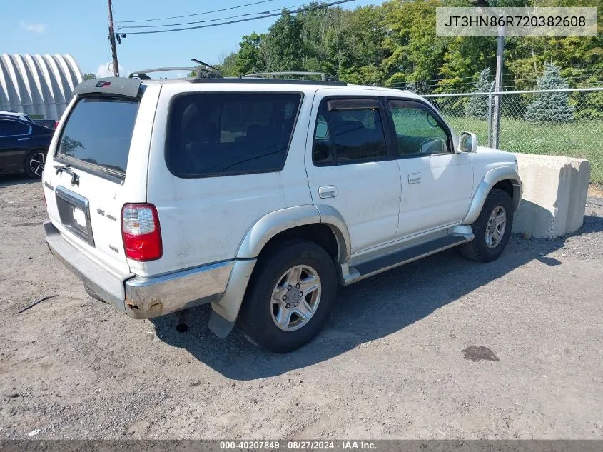 2002 Toyota 4Runner Sr5 V6 VIN: JT3HN86R720382608 Lot: 40207849