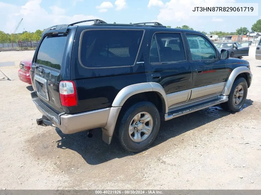 2002 Toyota 4Runner Limited V6 VIN: JT3HN87R829061719 Lot: 40231926