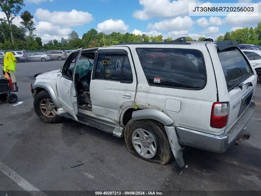 2002 Toyota 4Runner Sr5 V6 VIN: JT3GN86R720256003 Lot: 40287213