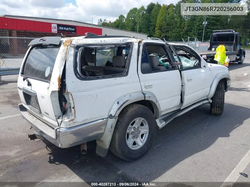 2002 Toyota 4Runner Sr5 V6 VIN: JT3GN86R720256003 Lot: 40287213