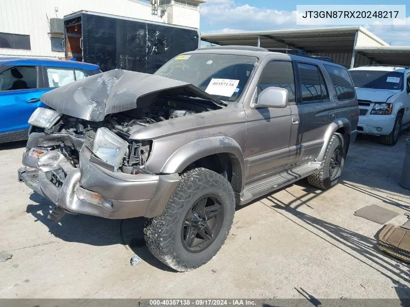 2002 Toyota 4Runner Limited V6 VIN: JT3GN87RX20248217 Lot: 40357138