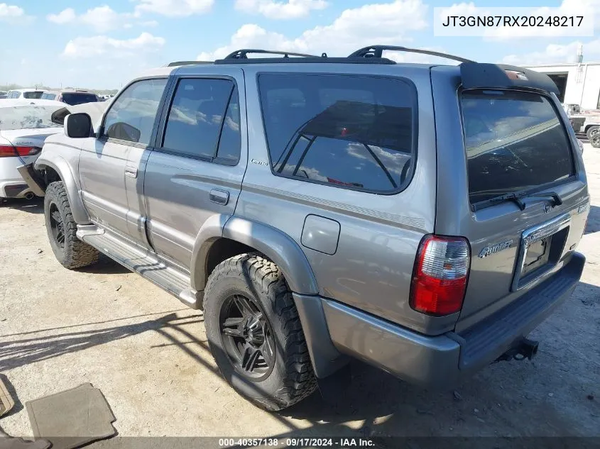 2002 Toyota 4Runner Limited V6 VIN: JT3GN87RX20248217 Lot: 40357138