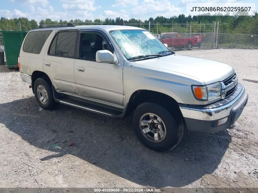 2002 Toyota 4Runner Sr5 V6 VIN: JT3GN86R620259507 Lot: 40389686