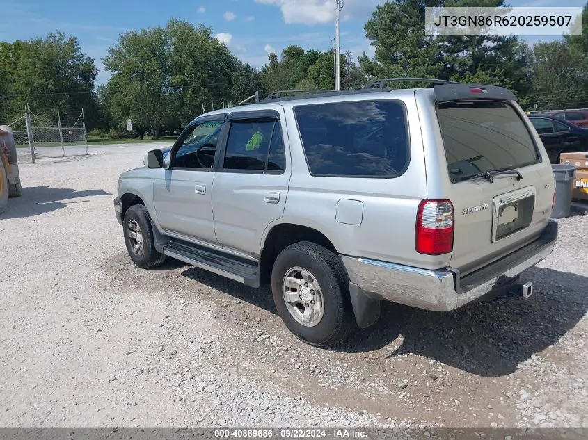 2002 Toyota 4Runner Sr5 V6 VIN: JT3GN86R620259507 Lot: 40389686