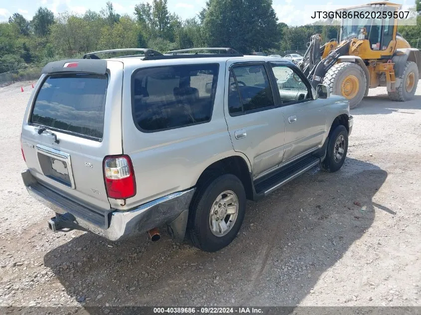 2002 Toyota 4Runner Sr5 V6 VIN: JT3GN86R620259507 Lot: 40389686