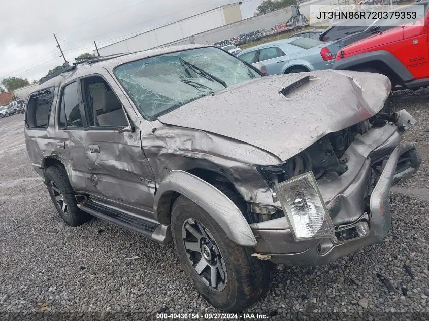 2002 Toyota 4Runner Sr5 V6 VIN: JT3HN86R720379353 Lot: 40436154