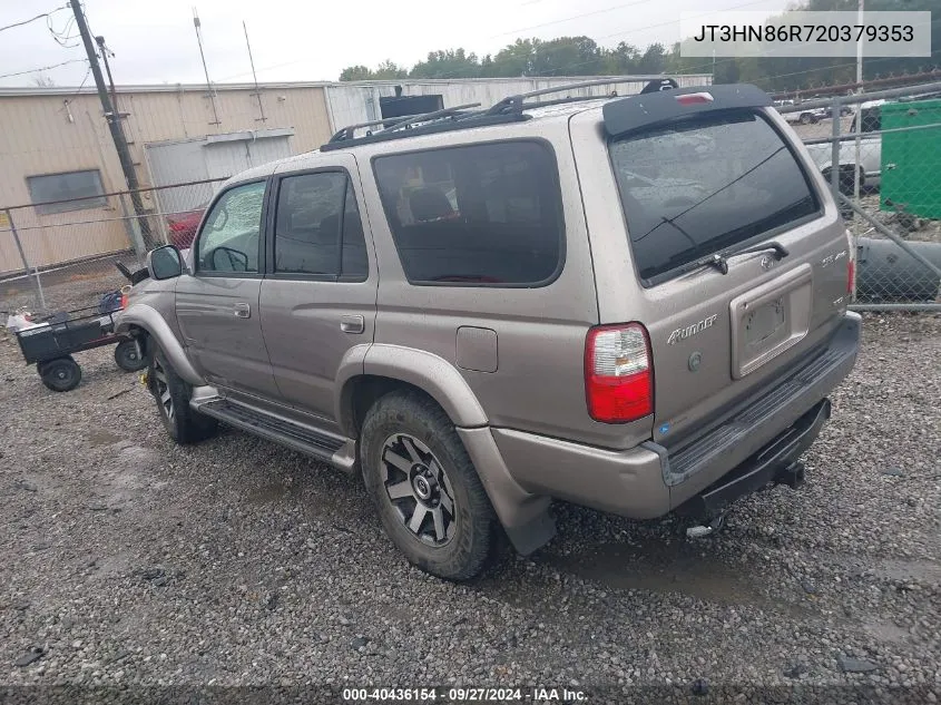 2002 Toyota 4Runner Sr5 V6 VIN: JT3HN86R720379353 Lot: 40436154