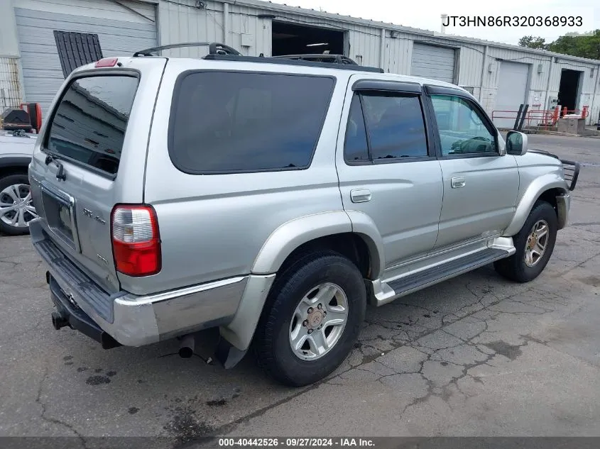 2002 Toyota 4Runner Sr5 V6 VIN: JT3HN86R320368933 Lot: 40442526