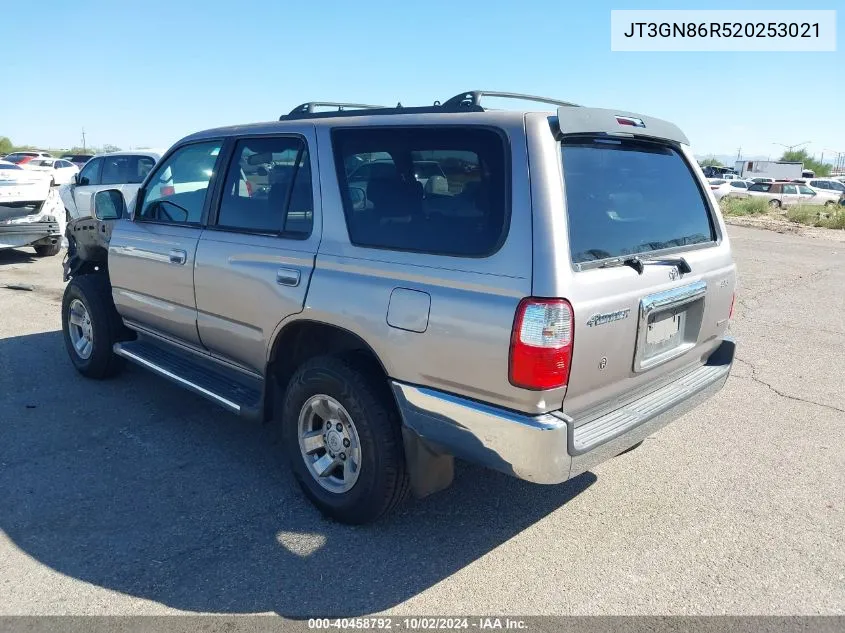 2002 Toyota 4Runner Sr5 V6 VIN: JT3GN86R520253021 Lot: 40458792