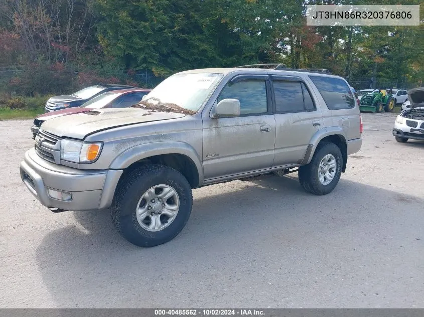 2002 Toyota 4Runner Sr5 V6 VIN: JT3HN86R320376806 Lot: 40485562