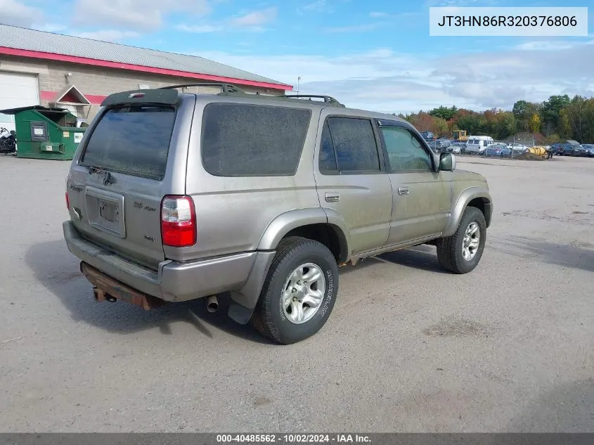 2002 Toyota 4Runner Sr5 V6 VIN: JT3HN86R320376806 Lot: 40485562