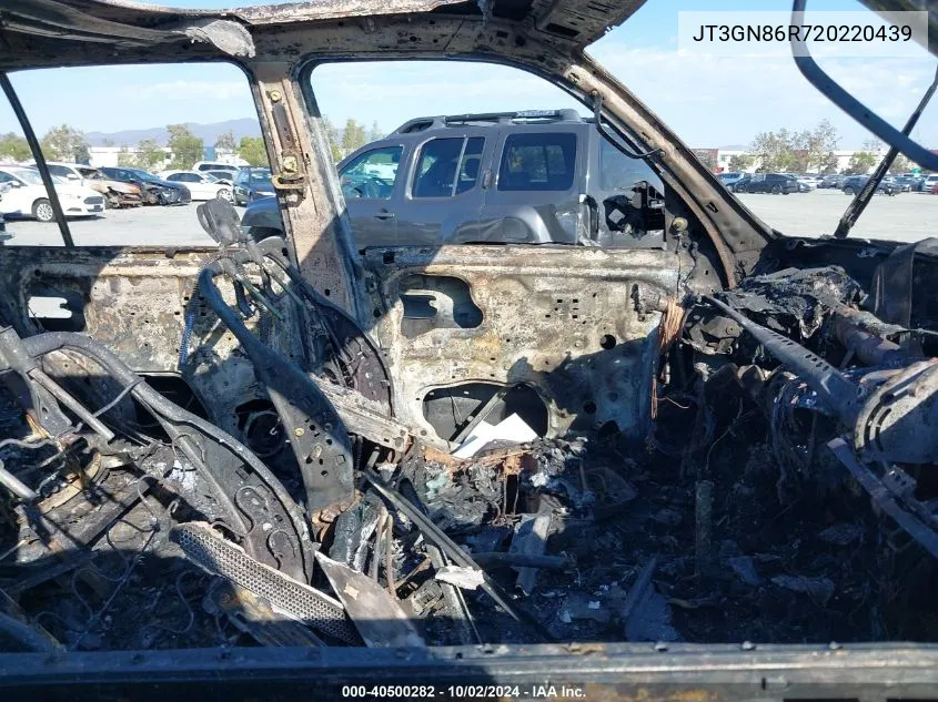 2002 Toyota 4Runner Sr5 V6 VIN: JT3GN86R720220439 Lot: 40500282